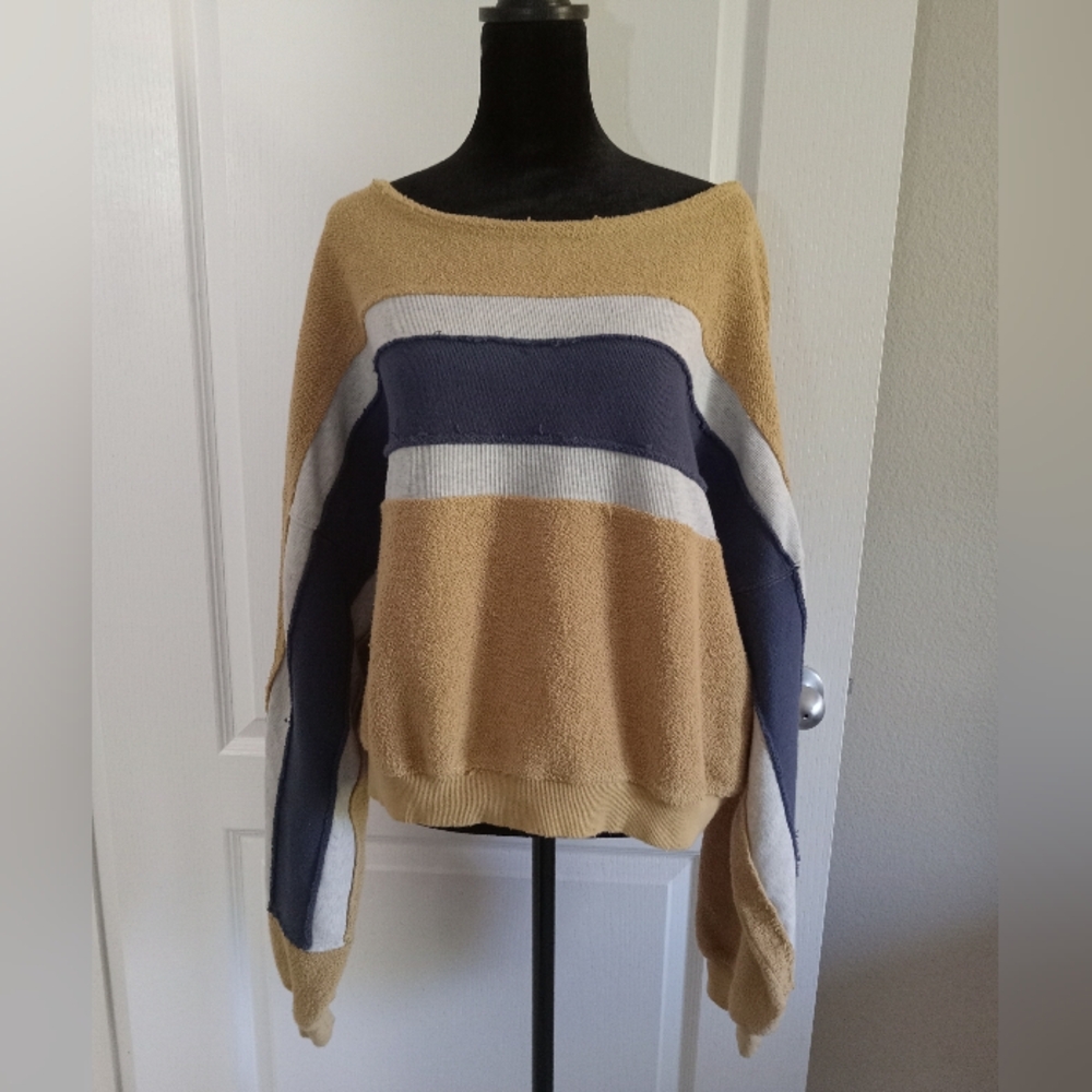 Free People We The Free Palo Alto Cotton Blend Pullover Sweatshirt